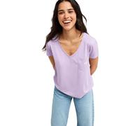 T-shirt col v sérigraphie au dos femme Roxy Laguna Green Violet M