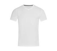 Stedman Apparel Clive ST9610 T-Shirt à Manches Courtes pour Homme Col en V, Blanc, XL
