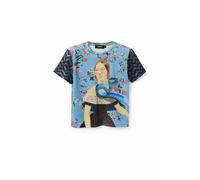 T-shirt collage maille femme Desigual Bleu L