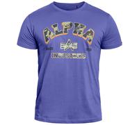 T-Shirt College Camo Alpha Industries - Night Purple S