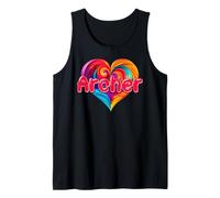 T-Shirt coloré avec Inscription « I Heart Love Archer » Débardeur