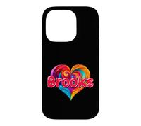 T-Shirt coloré avec Inscription « I Heart Love Brooks » Coque pour iPhone 14 Pro