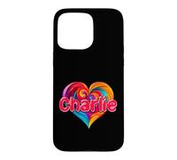 T-Shirt coloré avec Inscription « I Heart Love Charlie » Coque pour iPhone 15 Pro Max