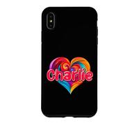 T-Shirt coloré avec Inscription « I Heart Love Charlie » Coque pour iPhone XS Max