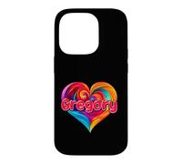 T-Shirt coloré avec Inscription « I Heart Love Gregory » Coque pour iPhone 14 Pro