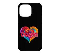 T-Shirt coloré avec Inscription « I Heart Love Owen » Coque pour iPhone 14 Pro Max