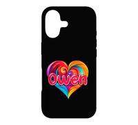 T-Shirt coloré avec Inscription « I Heart Love Owen » Coque pour iPhone 17