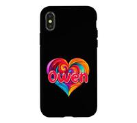 T-Shirt coloré avec Inscription « I Heart Love Owen » Coque pour iPhone X/XS