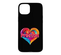 T-Shirt coloré avec Inscription « I Heart Love Preston » Coque pour iPhone 15 Plus