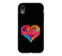 T-Shirt coloré avec Inscription « I Heart Love Raphael » Coque pour iPhone XR