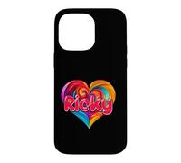 T-Shirt coloré avec Inscription « I Heart Love Ricky » Coque pour iPhone 14 Pro Max