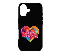 T-Shirt coloré avec Inscription « I Heart Love Ricky » Coque pour iPhone 17