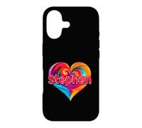 T-Shirt coloré avec Inscription « I Heart Love Stephen » Coque pour iPhone 17