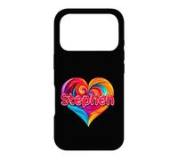 T-Shirt coloré avec Inscription « I Heart Love Stephen » Coque pour iPhone 17 Pro