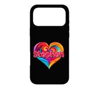 T-Shirt coloré avec Inscription « I Heart Love Stephen » Coque pour iPhone 17 Pro Max