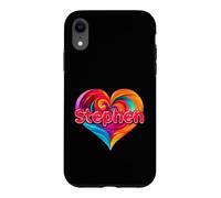 T-Shirt coloré avec Inscription « I Heart Love Stephen » Coque pour iPhone XR