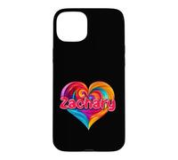 T-Shirt coloré avec Inscription « I Heart Love Zachary » Coque pour iPhone 15 Plus