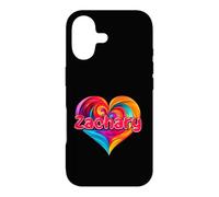 T-Shirt coloré avec Inscription « I Heart Love Zachary » Coque pour iPhone 17