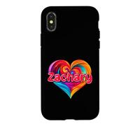 T-Shirt coloré avec Inscription « I Heart Love Zachary » Coque pour iPhone X/XS