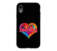 T-Shirt coloré avec Inscription « I Heart Love Zachary » Coque pour iPhone XR
