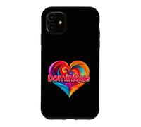 T-Shirt coloré avec prénom I Heart Love Dominique Coque pour iPhone 11