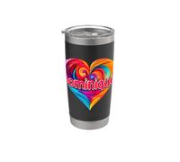 T-shirt coloré avec prénom I Heart Love Dominique Gobelet isotherme en acier inoxydable double paroi