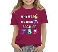 T-shirt coloré pour enfant - Jour des mathématiques - 2025 - Pour l'école et la journée des maths - T-shirt de Pâques - Manches longues - 62, Bordeaux, 2-3 ans