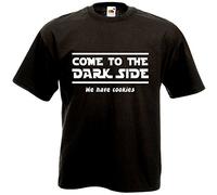 T-Shirt Come to The Dark Side We Have Cookies - Humour Rétro Vintage Geek (L)