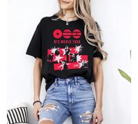 T-shirt Comeback Tour 2026 Tournée mondiale, Tenue de concert de l'armée, Bangtan, Marchandise Kpop, RM, Jin, J-Hope, Jimin, V L,M,S,XL,XXL,XXXLPortrait,LettresCoton