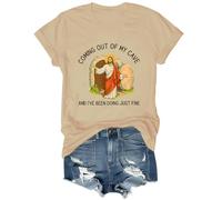 T-shirt « Coming Out of My Cave and I've Been Doing Just Fine », T-shirt Jésus pour femmes et hommes, kaki, XXL