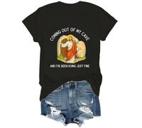 T-shirt « Coming Out of My Cave and I've Been Doing Just Fine », T-shirt Jésus pour femmes et hommes, Noir , S