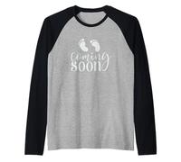 T-Shirt « Coming Soon My Son, Dad is Mom » Manche Raglan