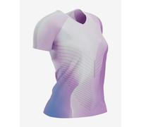 T-shirt Compressport Performance manche courte blanc violet femme - XS