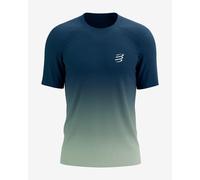Maillot manches courtes compressport performance bleu fonce gris