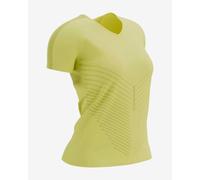 T-shirt Compressport Performance manche courte jaune fluo femme - L