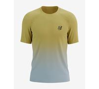 T-shirt Compressport Performance manches courtes jaune bleu - S
