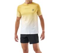 T-shirt Compressport Performance SS Jaune Blanc, Taille S