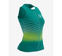 T-shirt Compressport Tri Postural Aero sans manches bleu vert femme - S