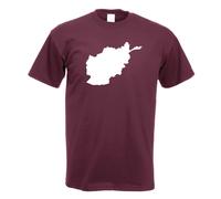 T-Shirt Contour D'Afghanistan Pour Hommes Funshirt Imprimé Design