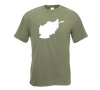 T-Shirt Contour D'Afghanistan Pour Hommes Funshirt Imprimé Design