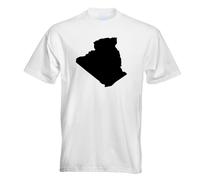 T-Shirt Contour D'Algérie Pour Hommes Funshirt Imprimé Design