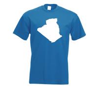 T-Shirt Contour D'Algérie Pour Hommes Funshirt Imprimé Design