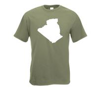T-Shirt Contour D'Algérie Pour Hommes Funshirt Imprimé Design
