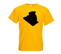 T-Shirt Contour D'Algérie Pour Hommes Funshirt Imprimé Design