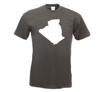 T-Shirt Contour D'Algérie Pour Hommes Funshirt Imprimé Design