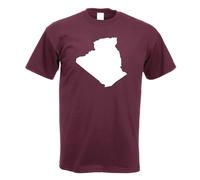 T-Shirt Contour D'Algérie Pour Hommes Funshirt Imprimé Design