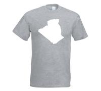 T-Shirt Contour D'Algérie Pour Hommes Funshirt Imprimé Design