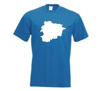 T-Shirt Contour D'Andorre Pour Hommes Funshirt Imprimé Design