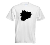 T-Shirt Contour D'Andorre Pour Hommes Funshirt Imprimé Design