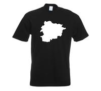 T-Shirt Contour D'Andorre Pour Hommes Funshirt Imprimé Design